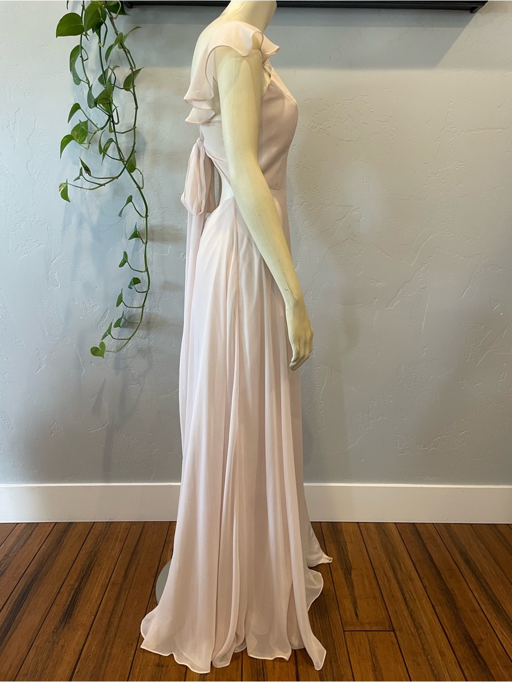 Azazie formal Back-Tie Chiffon Maxi Dress in Soft Blush 4 - Picture 2 of 8